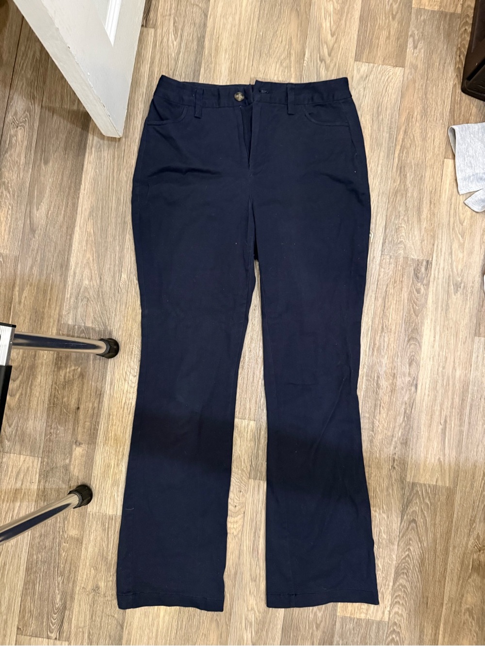 Old Navy Boot-Cut High-Rise Navy Blue Uniform Pants